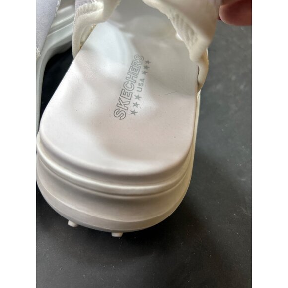 NWOB Skechers Womens Size 9 White Open-Toe Slingback Sport Sandals - Picture 6 of 10